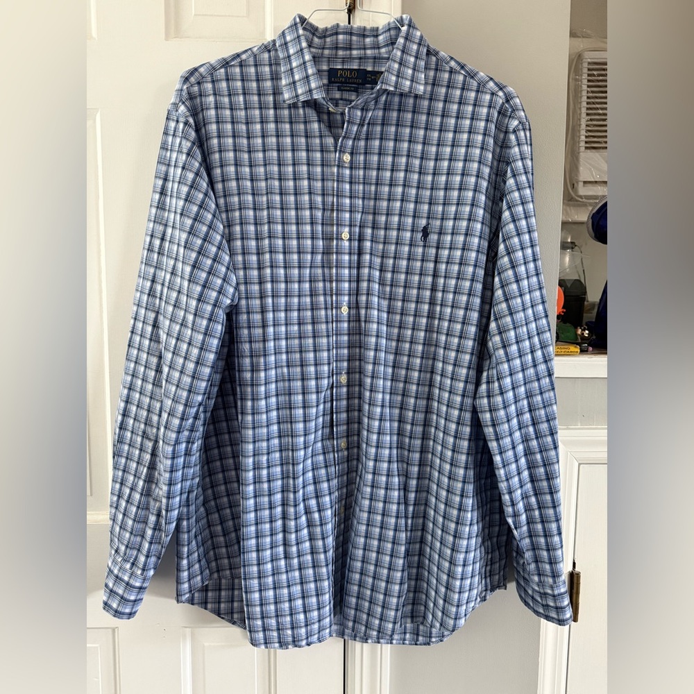 Men's Blue Plaid Shirt